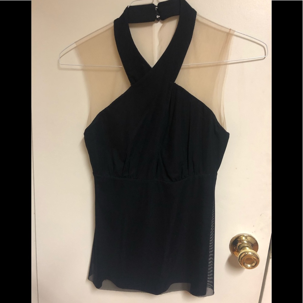 Bailey 44 women’s black cross strap top, small